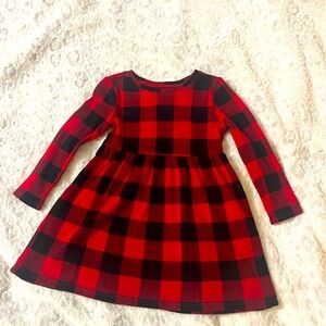 Old Navy Girls Red & Black Plaid Dress Size 4T
